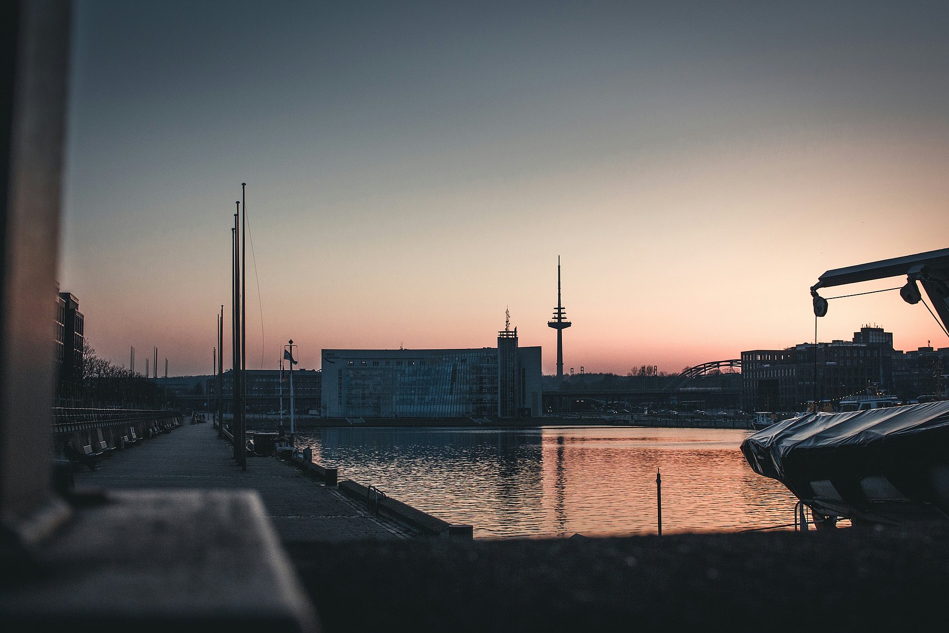 Sonnenuntergang beim FSJ in Kiel