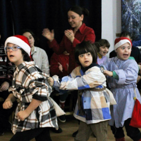 Waldorf school Georgia Children with disabilities at the Waldorf School in Georgia celebrate Christmas