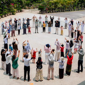 Emergency Pedagogy Myanmar Group exercise during an emergency pedagogy workshop in Myanmar