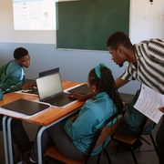 Computer lessons at Waldorf School Hermanus South Africa