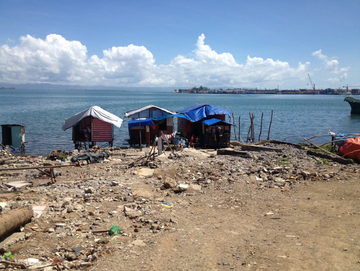 Hütten am Meer Philippinen 2014